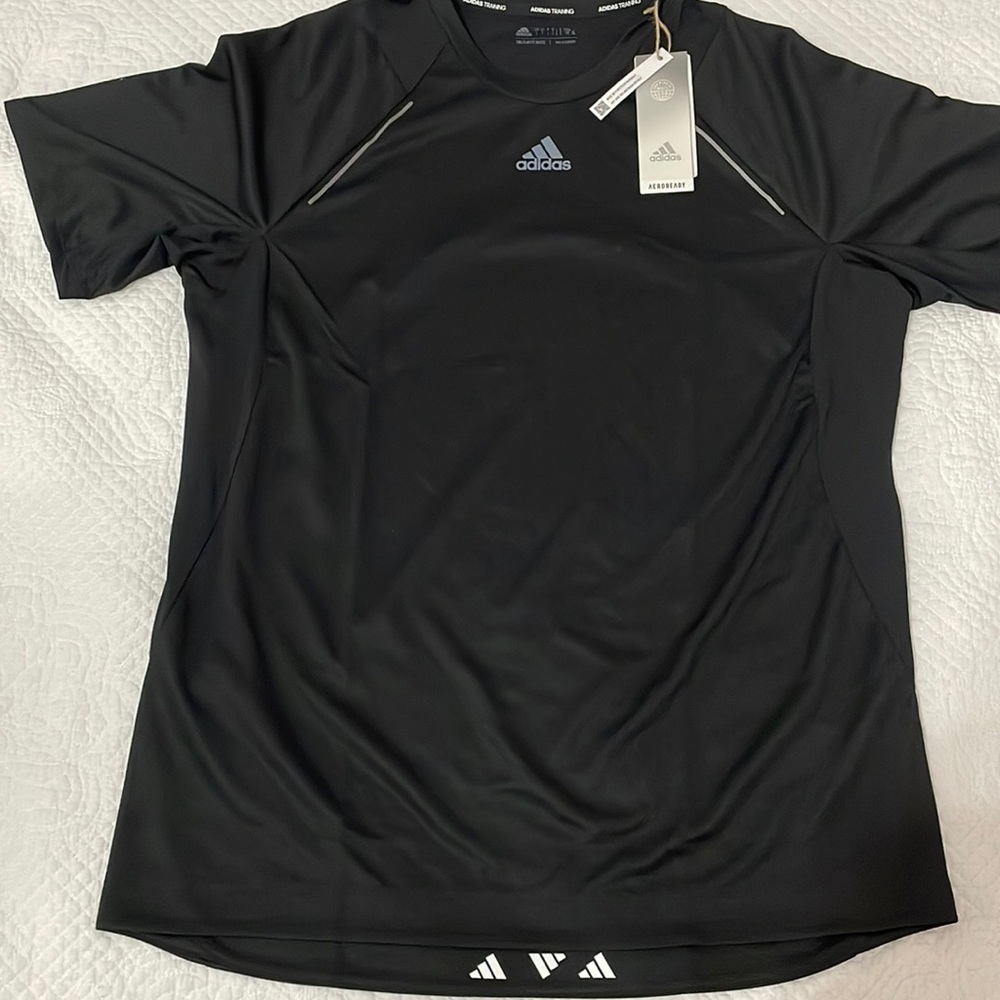 ADIDAS TRAINING SHIRT. Color: Black. Size: Large. - Picture 2 of 6